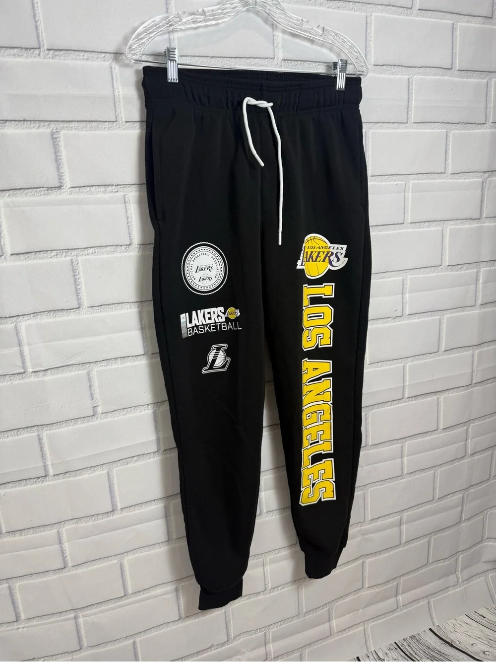 NBA Los Angeles Lakers Jogger Sweatpants Size S Black Athletic Pants